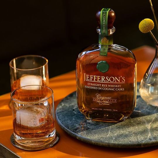 Jeffersons Straight Rye Whiskey Finished In Cognac Casks