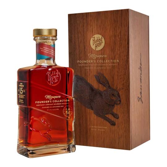 Rabbit Hole Mizunara Founders Collection 15 Year Old Kentucky Straight Bourbon Whiskey