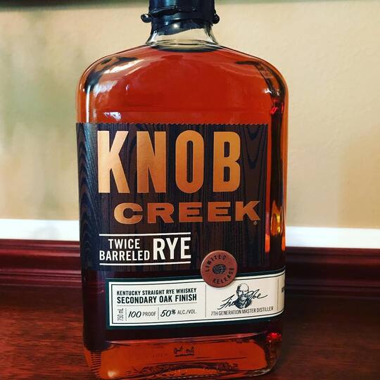Knob Creek Twice Barreled Straight Rye Whiskey