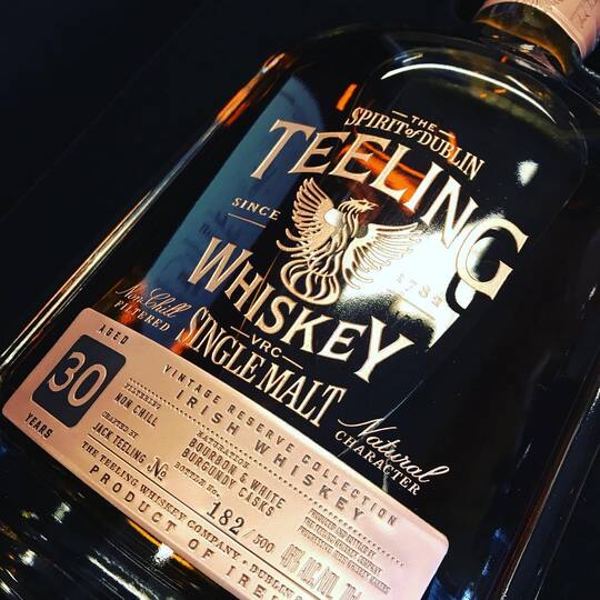 The Teeling Whiskey Co Vintage Reserve Collection 30 Years Old Single Malt Irish Whiskey