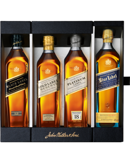 Johnnie Walker The Collection Black Gold Platinum And Blue Label