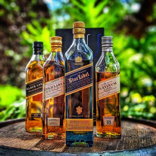 Johnnie Walker The Collection Black Gold Platinum And Blue Label