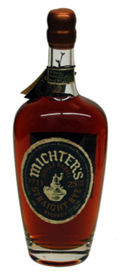Michters 25 Year Old Single Barrel Straight Rye Whiskey