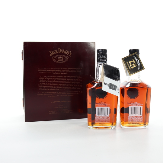 Jack Daniels 70th 75th Anniversary Set Sour Mash Whiskey