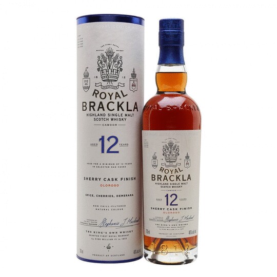 Royal Brackla Oloroso Sherry Cask Finish 12 Year Old Single Malt Scotch Whisky