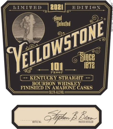 Yellowstone 2021 Limited Edition Amarone Cask Finish Kentucky Straight Bourbon Whiskey