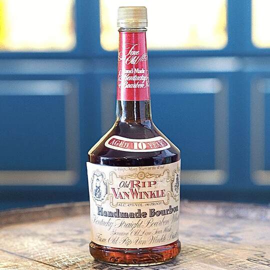 Old Rip Van Winkle Handmade 90 Proof 10 Year Old Bourbon Squat Bottle