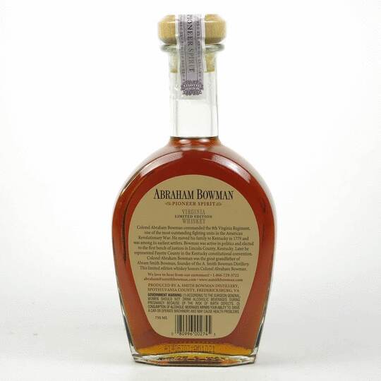 Abraham Bowman Limited Edition Release 8 Double Barrel Bourbon