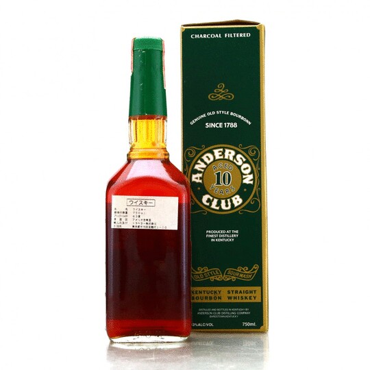 Anderson Club 10 Year Old Kentucky Straight Bourbon Whiskey