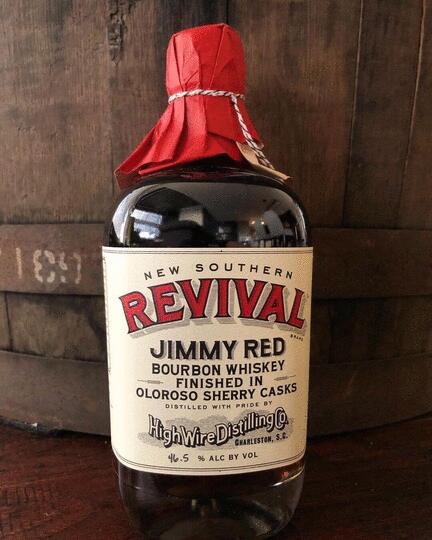 High Wire Distilling Co New Southern Revival Jimmy Red Corn Straight Bourbon Oloroso Sherry Casks Whiskey