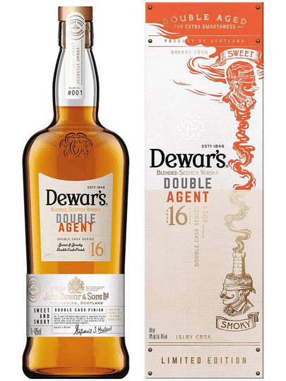 Dewars Double Agent 16 Year Old Blended Scotch Whisky