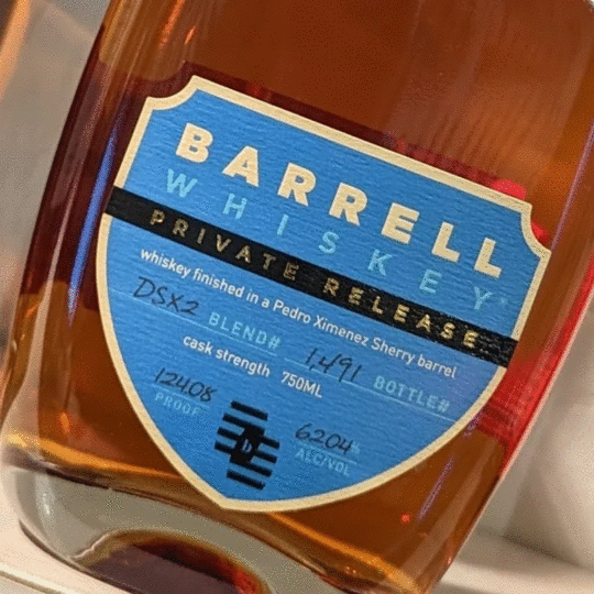 Barrell Private Release Dsx2 Pedro Ximenez Sherry Barrel Finish Kentucky Straight Whiskey