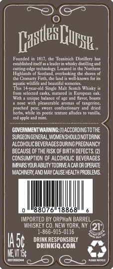 Orphan Barrel Castles Curse 14 Year Old Single Malt Scotch Whisky