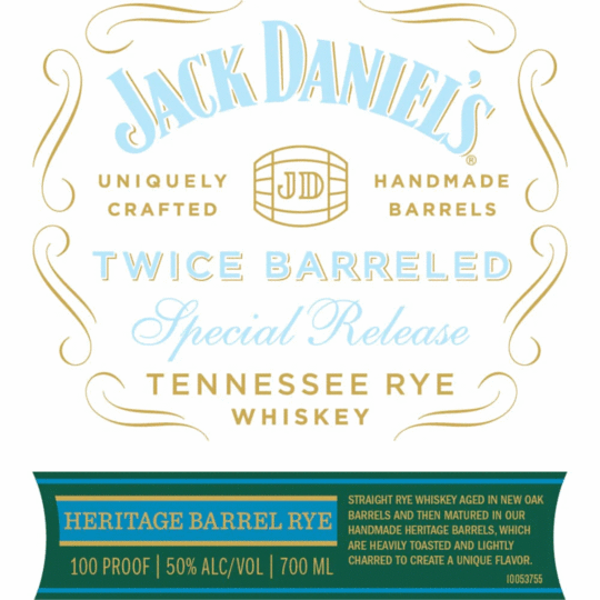 Jack Daniels Special Release 2023 Twice Barreled Heritage Barrel Rye Whiskey
