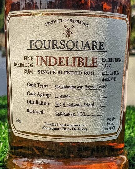 Foursquare Rum Distillery Indelible Exceptional Cask Selection Mark Xviii Single Blended Rum