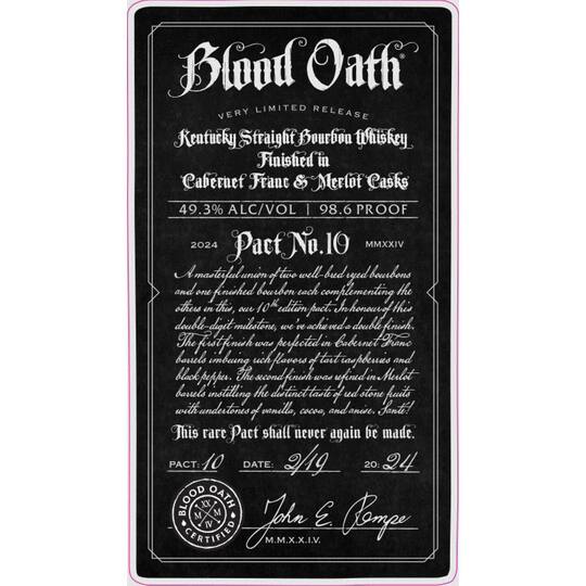 Blood Oath Kentucky Straight Bourbon Whiskey