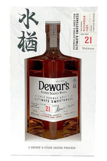 Dewars Double Double 21 Year Old Mizunara Finish Blended Scotch Whisky