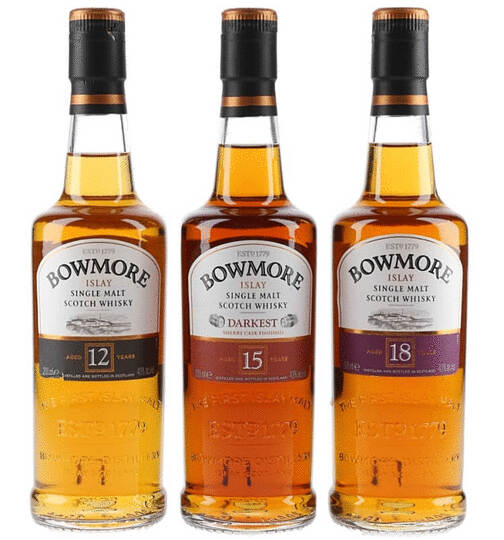 Bowmore Collection 12 15 18 Year Old Single Malt Scotch Whisky