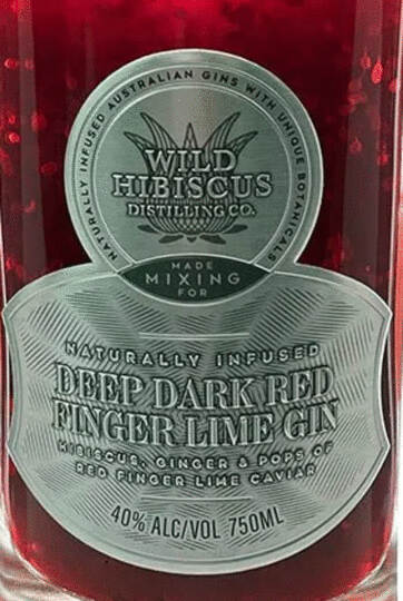 Wild Hibiscus Distilling Co Deep Dark Red Finger Lime Gin