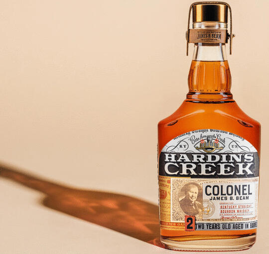 Hardin S Creek Colonel James B Beam 2 Year Old Kentucky Straight Bourbon Whiskey