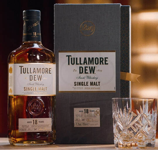 Tullamore Dew 18 Year Old Single Malt Irish Whiskey