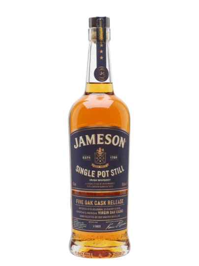 Jameson Five Oak Cask Release Single Pot Still Irish Whiskey