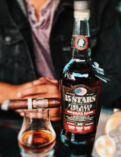 15 Stars Sherry Cask Finished 10 Year Old Straight Bourbon Whiskey