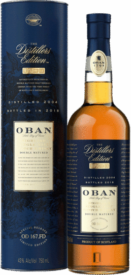 Oban The Distillers Edition Double Matured Montilla Fino Sherry Cask Wood Single Malt Scotch Whisky