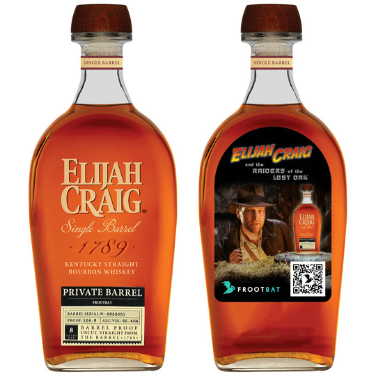 Elijah Craig Frootbat Private Barrel Raiders Of The Lost Oak Barrel Proof Single Barrel Bourbon