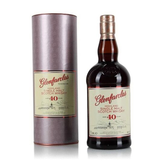 Glenfarclas 40 Year Old Single Malt Scotch Whisky Discontinued Purple Tube