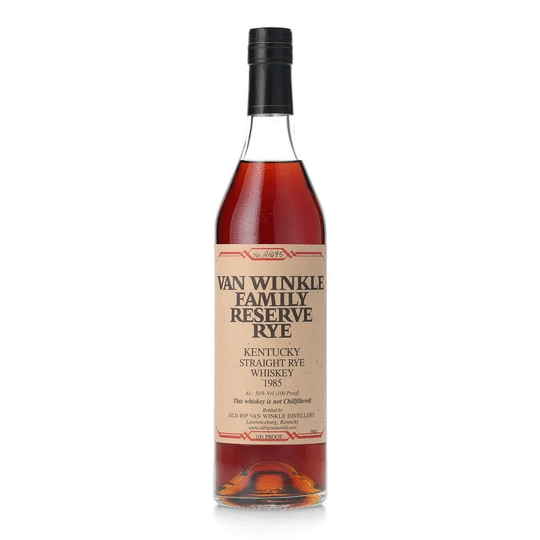 Old Rip Van Winkle Van Winkle Family Reserve 1985 100 Proof Rye
