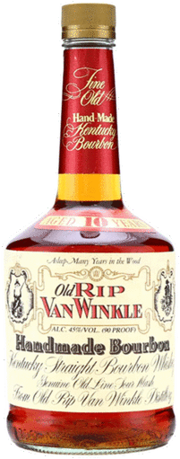 Old Rip Van Winkle Handmade 90 Proof 10 Year Old Bourbon Squat Bottle