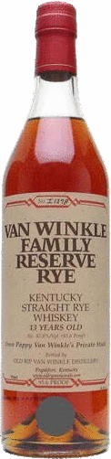 Old Rip Van Winkle Pappy Van Winkles 13 Year Old Family Reserve Straight Rye Whiskey