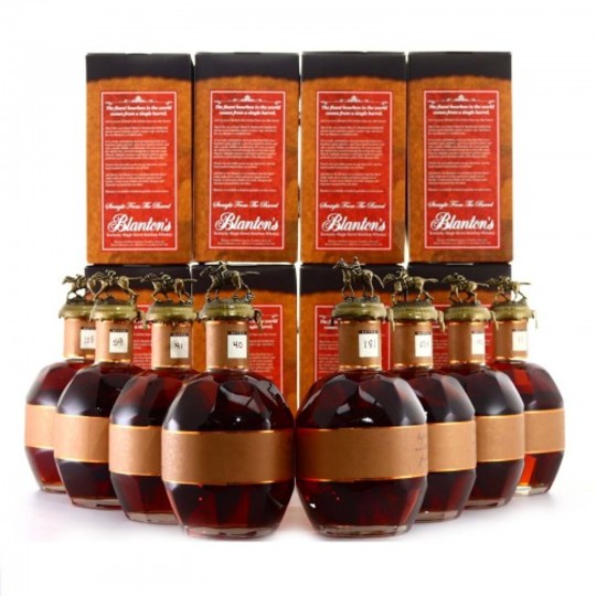 Blantons Straight From The Barrel Bourbon Complete Stopper Collection